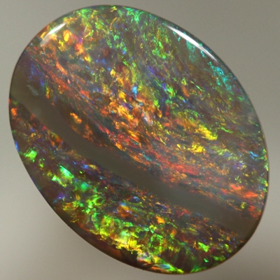 SOLID CRYSTAL OPAL Bright Floral Harlequin pattern with bands SEE VIDEO